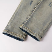 American High Street Ripped and Patchwork Jeans