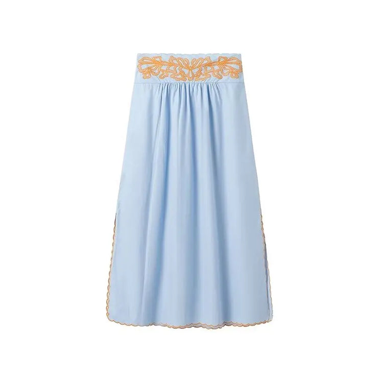 New Luxury European And American Style Elegant Embroidered Skirt Set