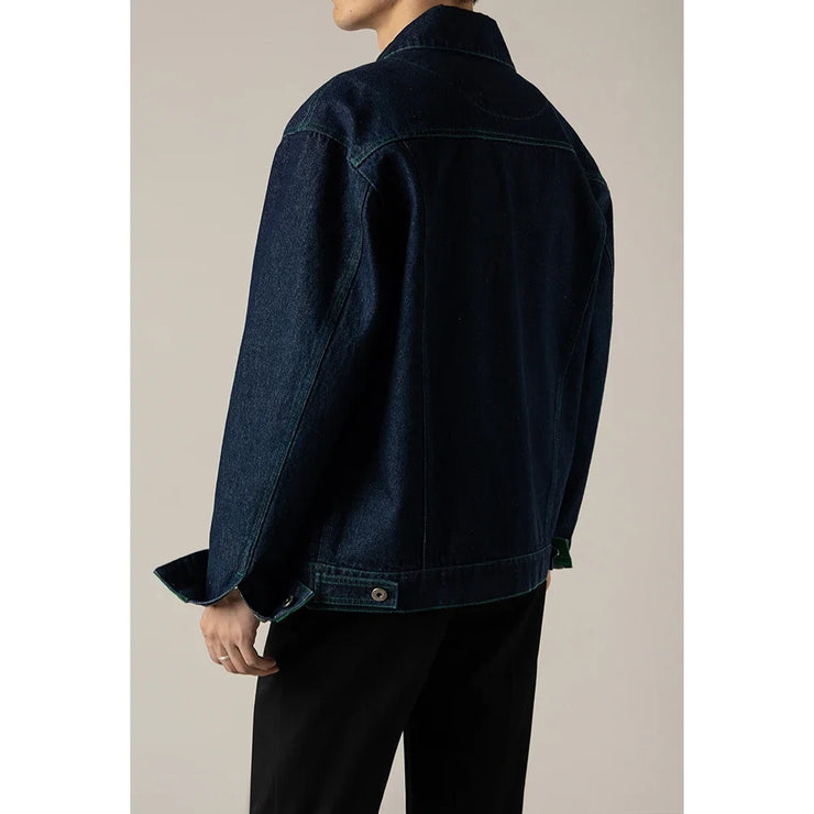 CELEBRITY VINTAGE CASUAL SPLICE DENIM JACKET