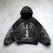 Men Vintage High Street Hooded Sweatshirt