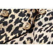 WOMEN CLASSIC LAOPARD PRINTED BLAZER