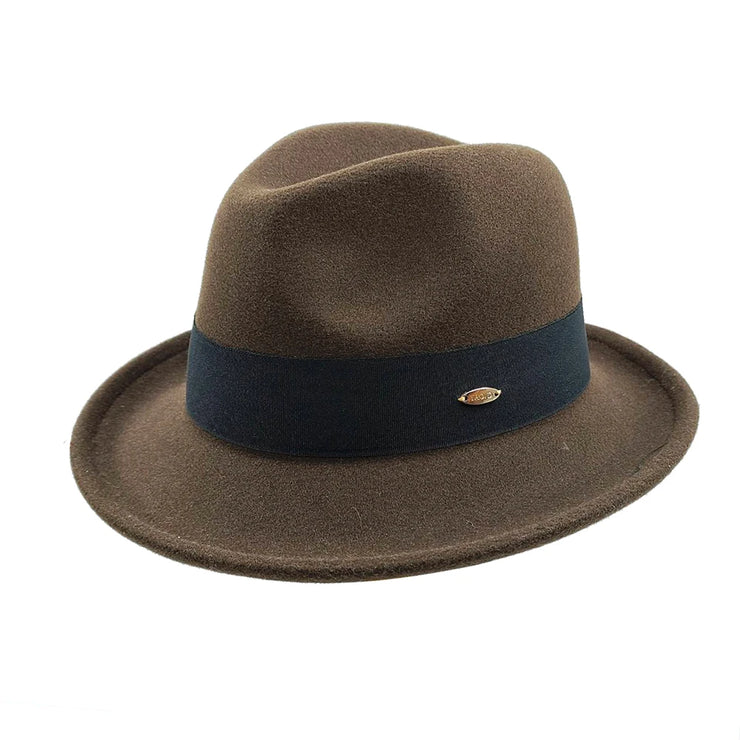Retro Feather Fedoras Felt Wide Brim Jazz Cap