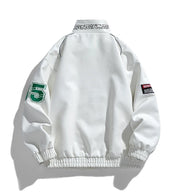 RETRO EMBROIDERY WINDBIKER STREET JACKET