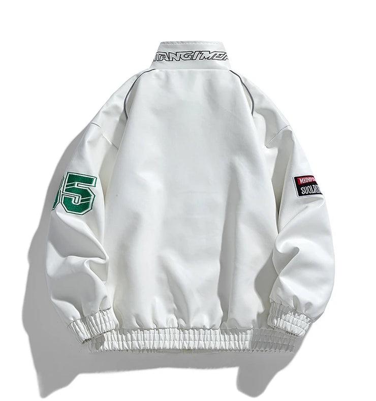 RETRO EMBROIDERY WINDBIKER STREET JACKET