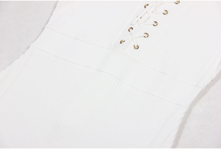 Designer Sexy V-neck Short Sleeved Slim Dress