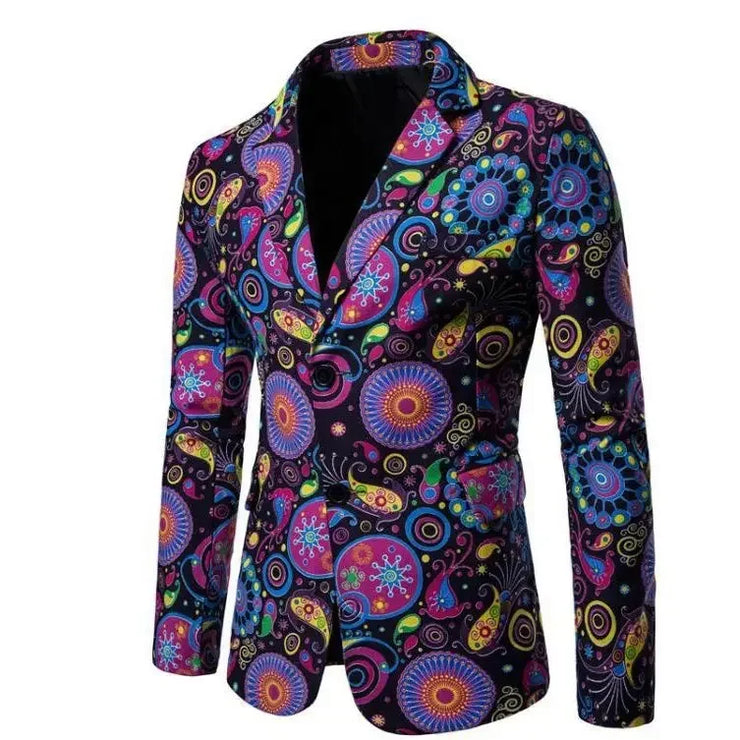 Men's luxury Streetwear printed cropped jacket
