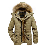 Leisure Velvet Thick Warm  Waterproof Fleece Hooded  coat