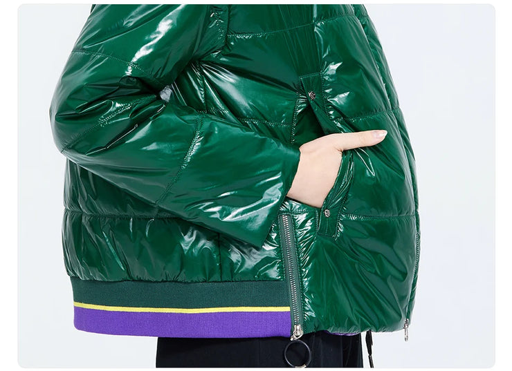 Women Bright Parka Warm Jacket
