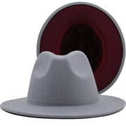 Two toned fedoras beige bottom Hat