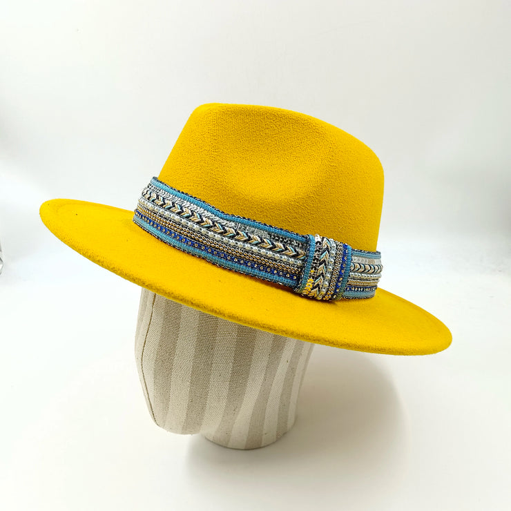 Hand sewn Fedoras adjustable unisex hat