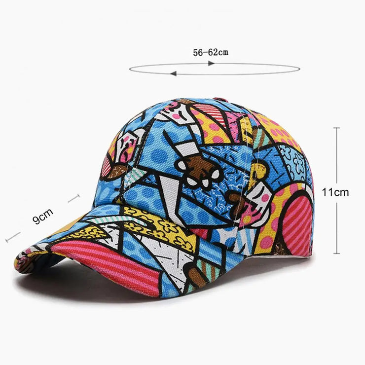 Fashion Graffiti printing cotton Shade Hiking cap
