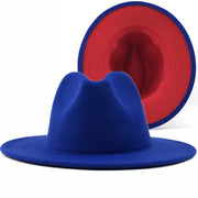 Two toned fedoras beige bottom Hat
