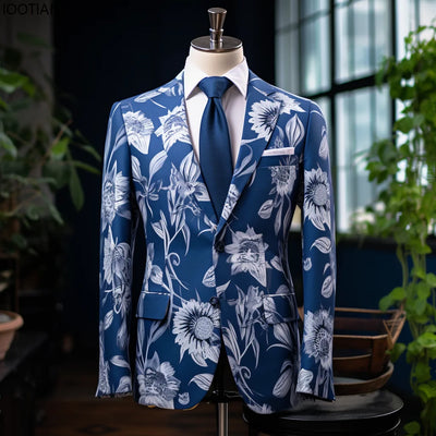 Colorful Flower Pattern Floral Elements 3D Printing Suit