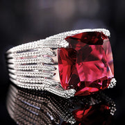 Gorgeous Hyperbole Red Cubic Zirconia Ring