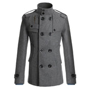 Men's Slim Fit Casual Double breasted Mid length jacket