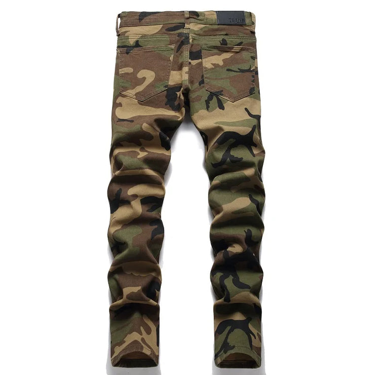 Men's Distressed Stretch Ripped Hip Hop Slim Fit